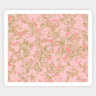 Cerise coral golden shimmer Sticker